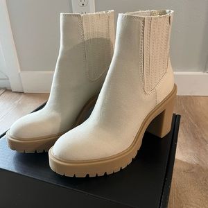 Dolce Vita Caster Booties Sandstone Canvas 7.5